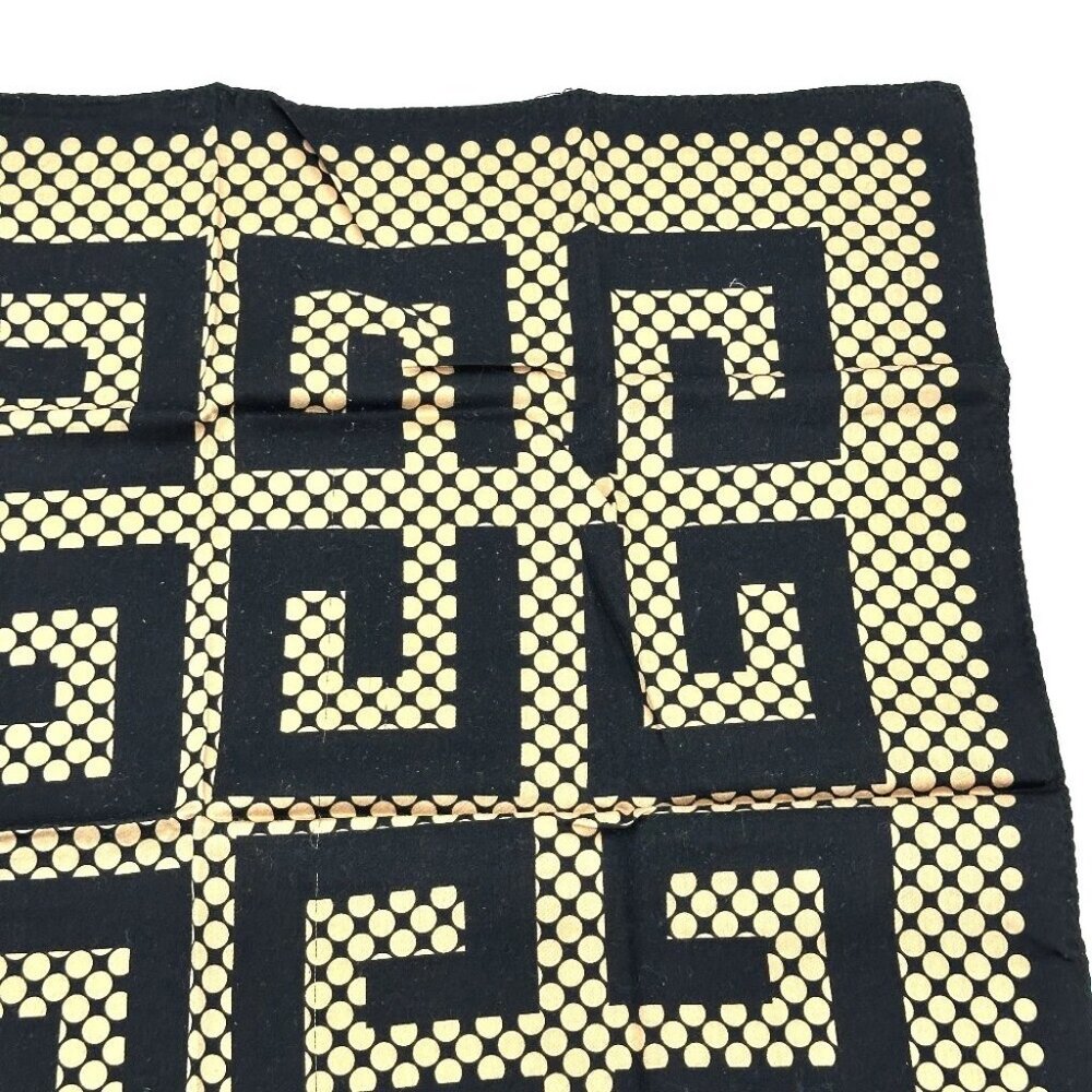 GIVENCHY logo handkerchief Scarf cotton Brown/Black - Picture 3 of 13